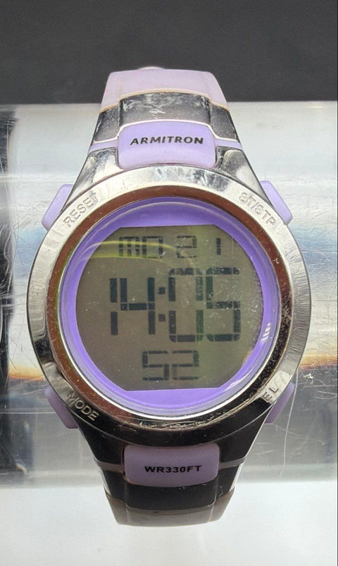Armitron Digital Sport Watches Lot of 3 Pro Sport All-Sport Lavender Black