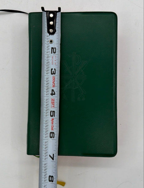 Vintage Saint Pius X Daily Missal Catholic Book Publishing Green Red Edged 1950s
