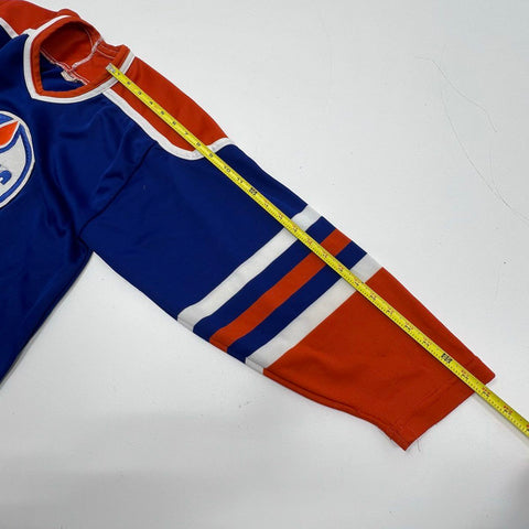 Vintage 80s Edmonton Oilers NHL Hockey Jersey Gretzky Era Made in Canada Sz XL