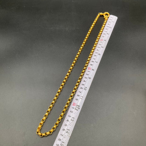 Vintage Joan Rivers Gold Tone Chunky Rolo Link Chain Necklace 15.5"