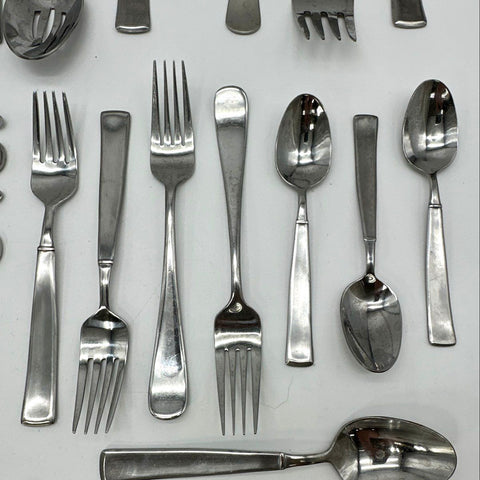 Mixed Stainless Steel Flatware Lot Oneida Cuisinart Imperial 36 Piece