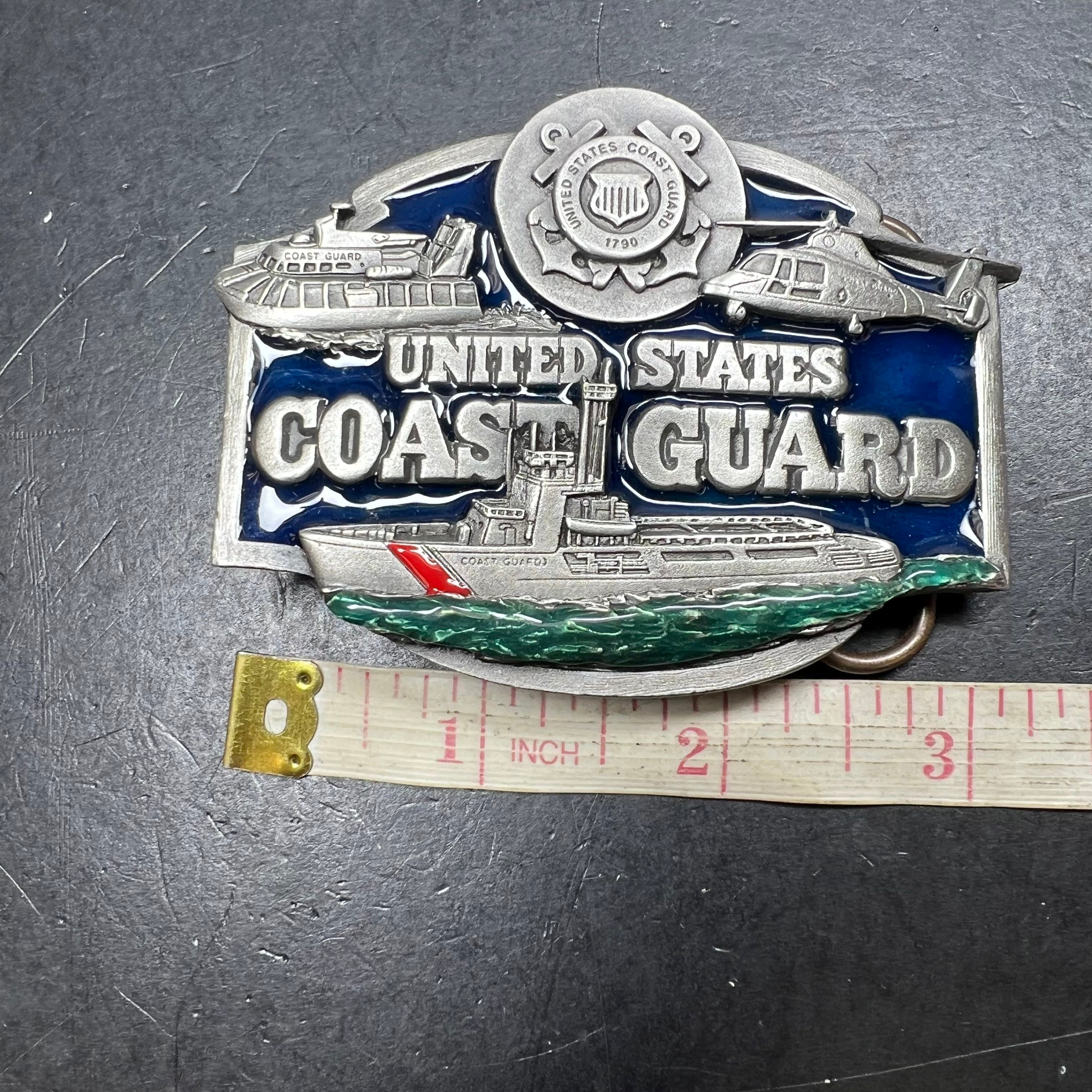 United States Coast Guard Silver Belt Buckle Siskiyou 1988