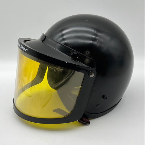 Vintage Sno Rider Helmet Black with Amber Visor AMA Approved Display Only