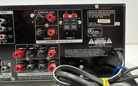 Sony STR-DE598 6.1 Channel AV Receiver Digital Audio Video Control Center 220W