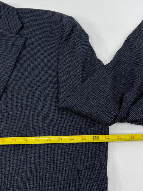 Lauren Ralph Lauren Gray Blue Houndstooth Wool Sport Coat Blazer Men's 48R