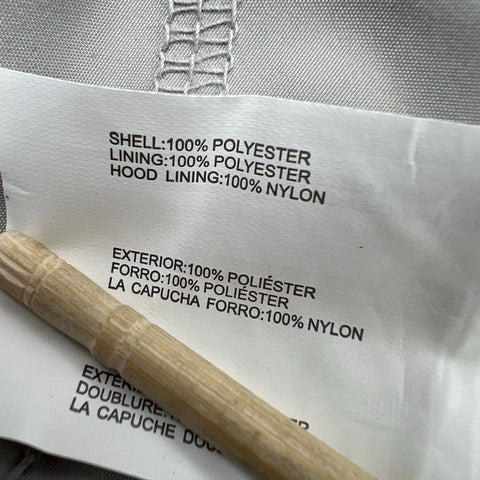 Nautica Women's NWT White Gold Packable Water Resistant Rain Jacket Hooded XL