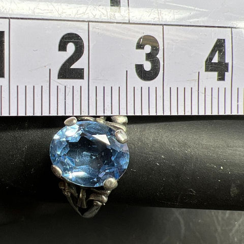 J. Albertsen Sterling Silver Blue Gemstone Ring Size 8.5 3.3g