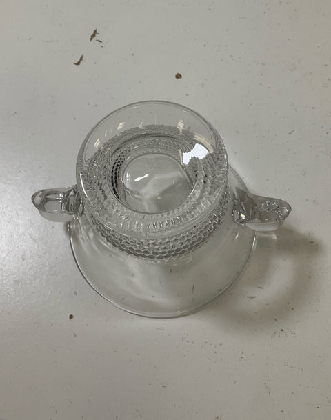 Duncan & Miller Clear Glass Teardrop Mayonnaise Bowl & Underplate Vintage