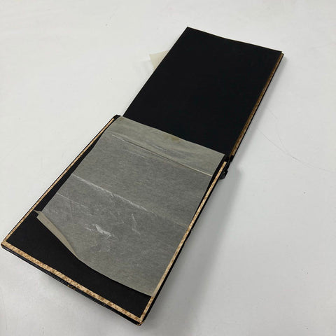 Vintage Japanese Lacquer Photo Album Scrapbook Mt Fuji Hand Painted Inlay