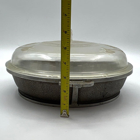 Vintage Guardian Service Cast Aluminum Round Roaster with Knight Glass Lid