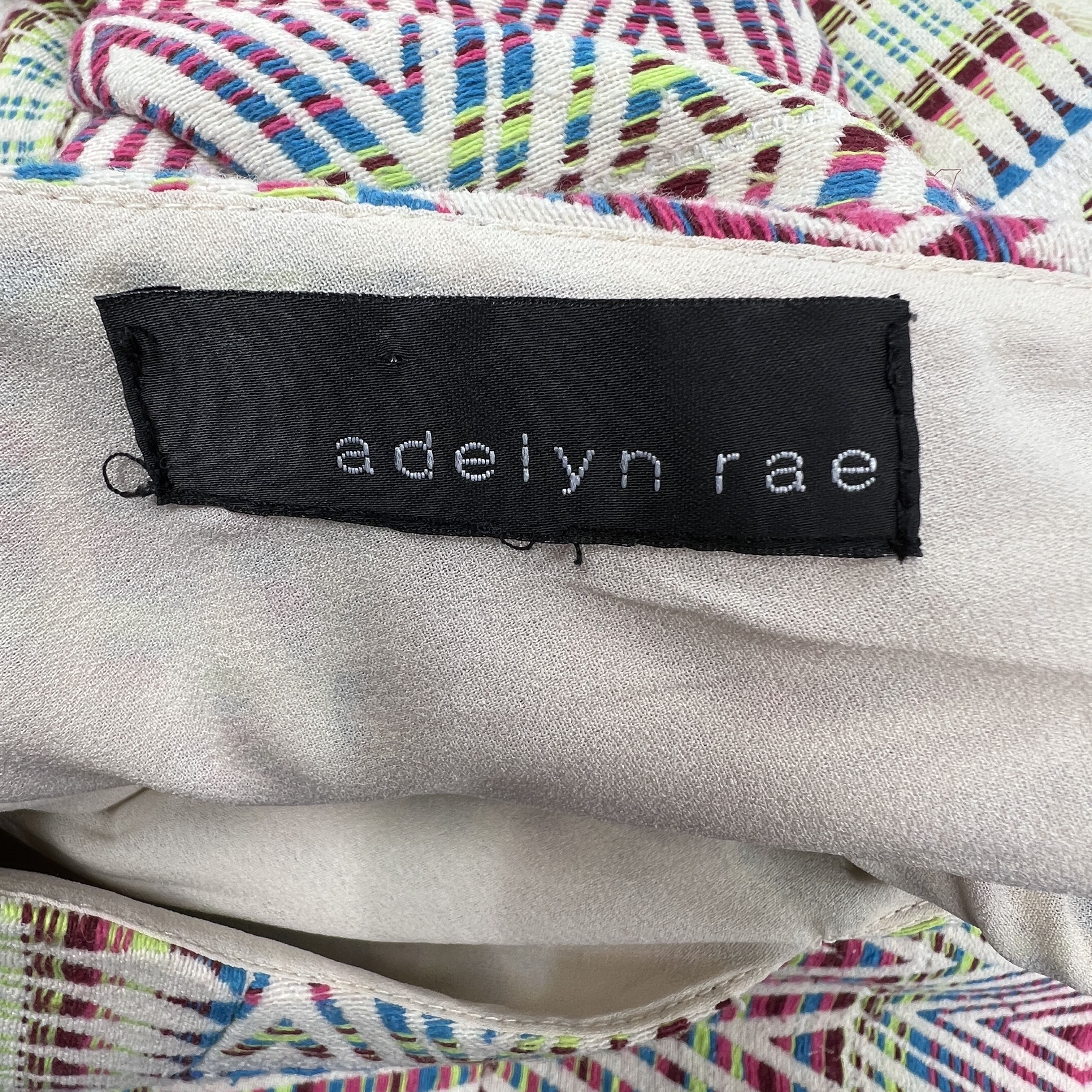 Adelyn Rae Raw Woven Jaylene Shift Dress Multicolor Size Small