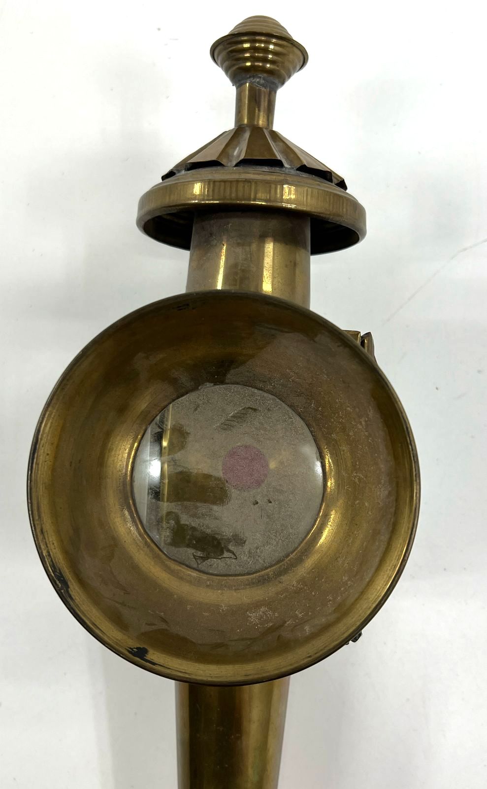 Vintage Collectible Reproduction Brass & Glass Railroad Lantern