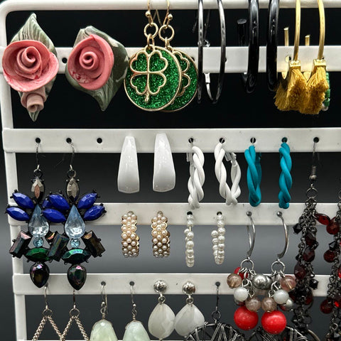 Fashion Earrings Mixed Styles Boho Retro Hoops Tassel Dangles Jewelry Lot of 28
