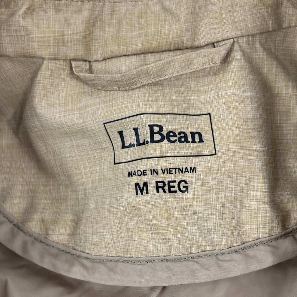 Women's LL Bean Khaki Trench Coat Shell Jacket with Belt - Size Medium