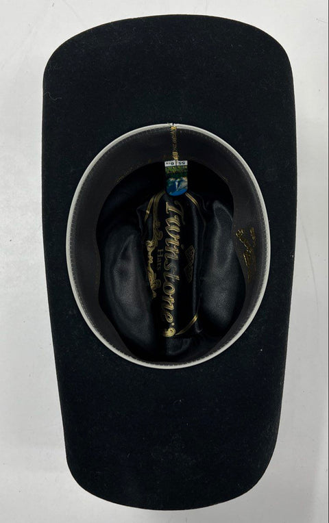 Twinstone Men's Black 4X Felt Western Cowboy Hat Vintage 90s Size 6 7/8