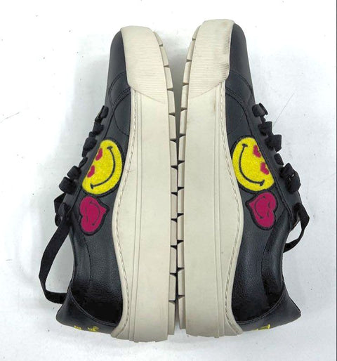 Dr. Scholl's Smileyworld Time Off Black Low Top Sneakers Size 8.5