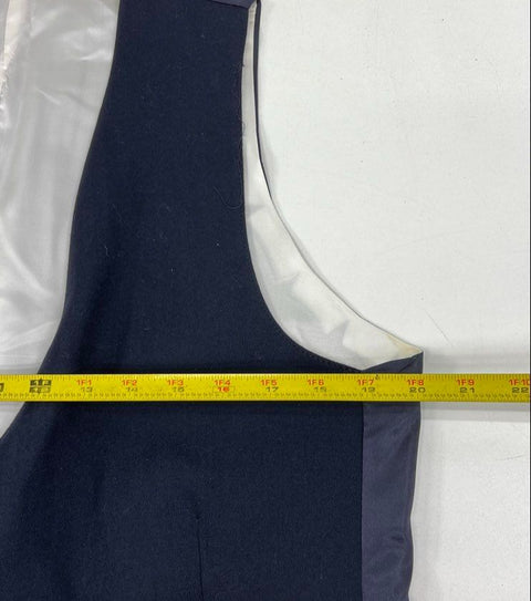 Vintage Adolfo 3 Piece Suit Men's Navy Blue Blazer Vest Pants