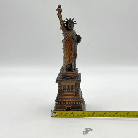 Statue of Liberty Bank Vintage 100th Anniversary 1886-1986 Metal Finish With Key