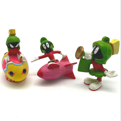 Marvin the Martian Figurine Lot Looney Tunes PVC 3 Pieces Vintage