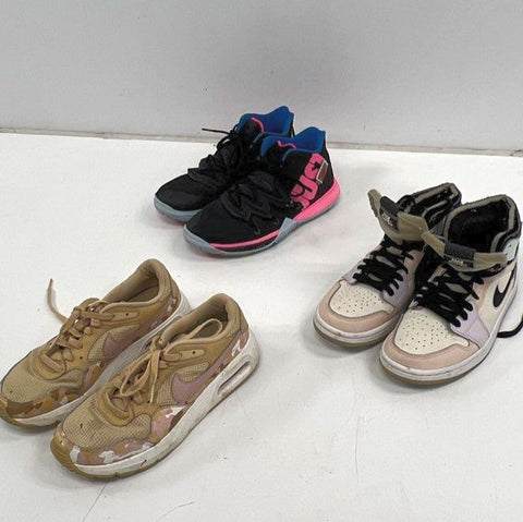 Lot of 3 Nike Jordan Air Max Kyrie Sneakers High Top Sz 6.5Y 7.5 8