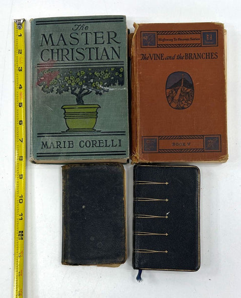 The Master Christian + 4 Antique Book Lot 1903-1940s Religious Novel Prayer