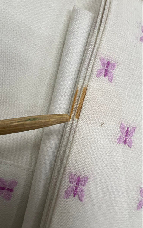 Dan River Fine Muslin All Cotton 3pc Sheet Set Purple Butterfly Vintage USA