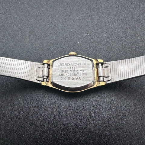 Vintage Jordache Ladies Quartz Watch Lot of 3 Gold Silver Tone Metal Bands