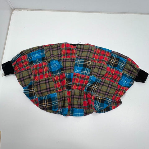 NWT Ivy Jane Comfort & Joy Plaid Patchwork Dolman Sleeve Top Womens XS