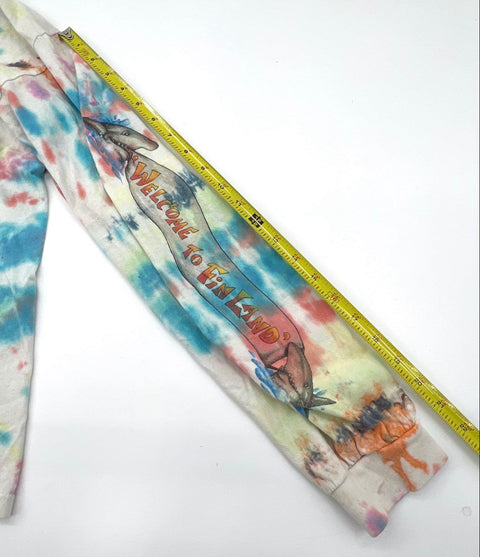 Jimmy Buffett Tour 2011-12 Tie Dye Long Sleeve Fins To The Left Shirt Sz M