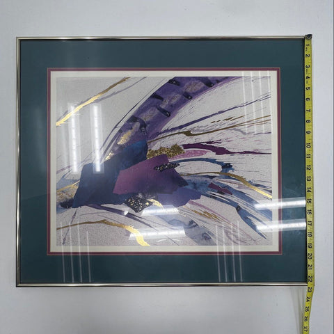 Steve Strickland Starwave II Abstract Framed Print 27x23 Signed Modernist Art