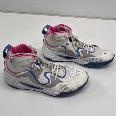 Avoli FA21J-085 White Pink Blue High Top Basketball Sneakers Women's Size 8.5