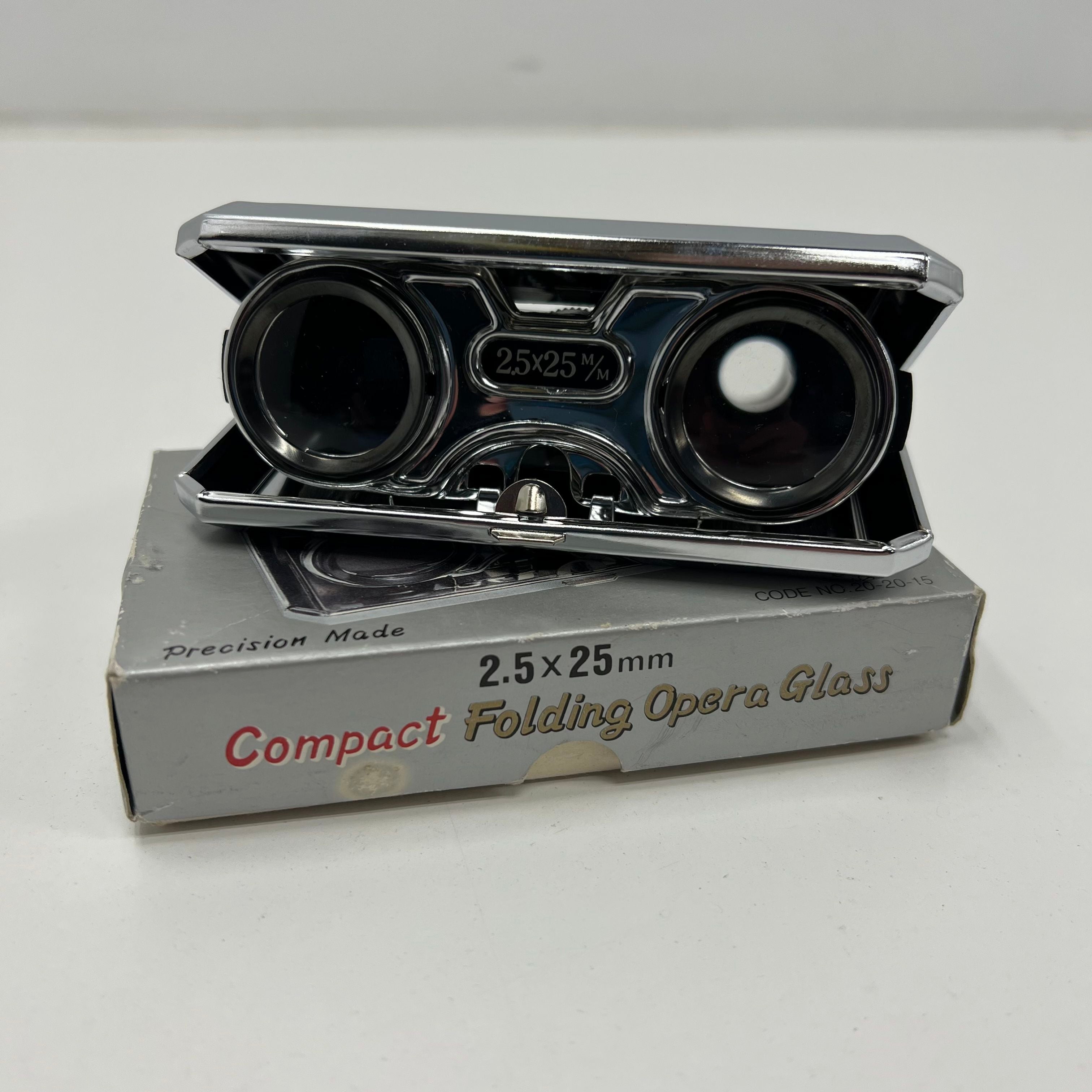 Vintage Focal Folding Opera Glass In Original Box Compact 2.5x25MM