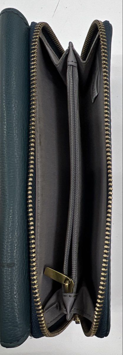 Fossil Leather Zip Around Wallets Black Tan Orange Lot of 3