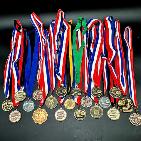 Medal Lot Vintage Sports Soccer Drama Cornhusker State Games 21 Pieces