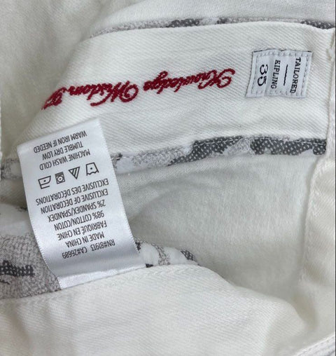 Robert Graham Men's NWT Palin Tailored Kipling White Denim Jeans Size 35