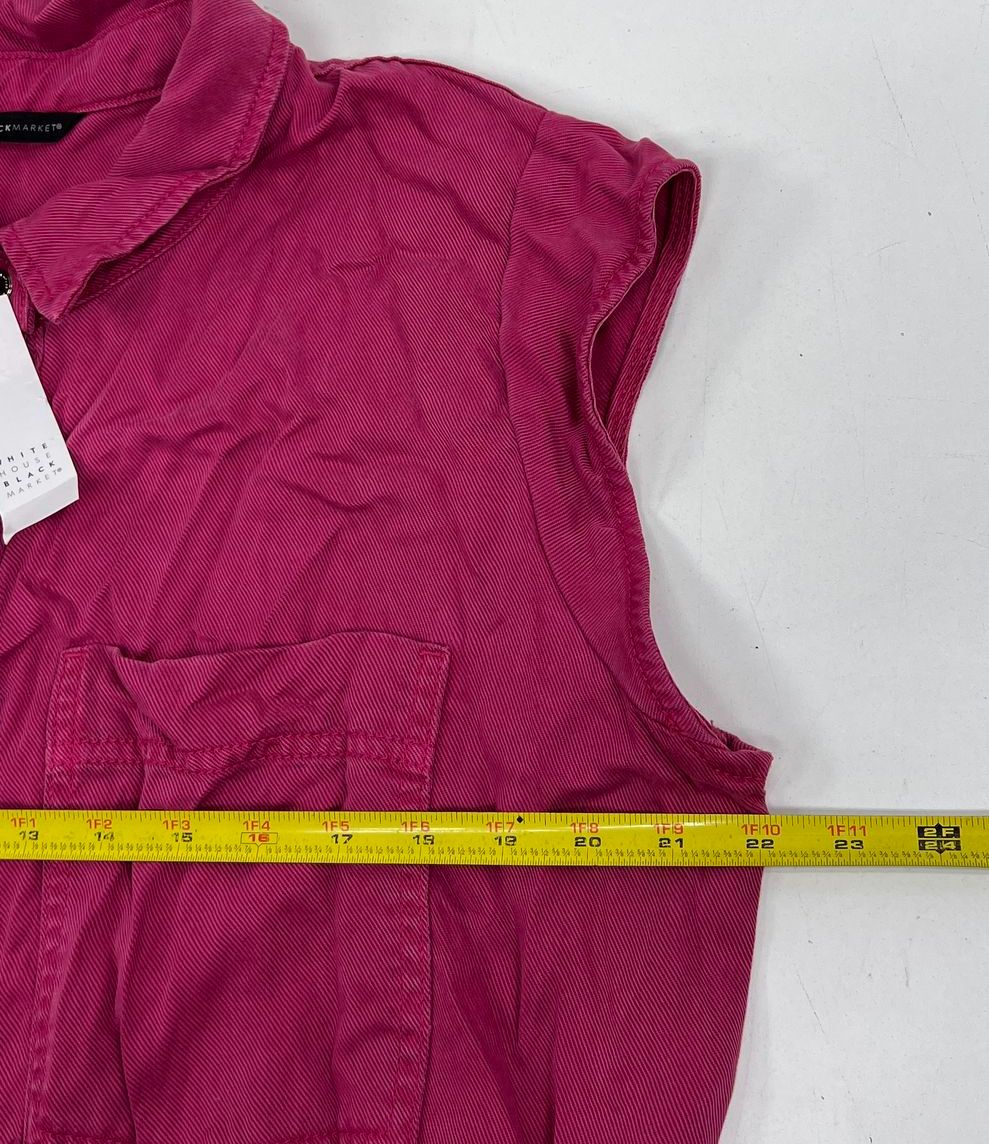 WHBM NWT Utility Knit Snap Front Shirtdress Pink Bliss Sz 18