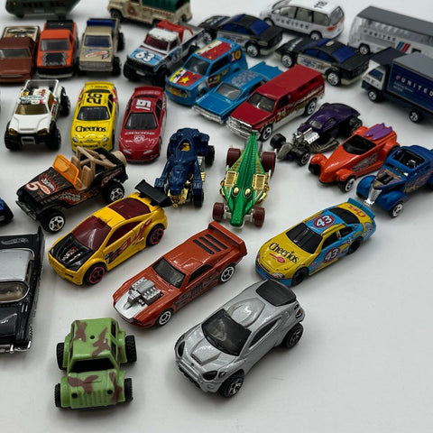 Hot Wheels Diecast Vehicle Lot Approximately 45 Cars NASCAR Tonka Matchbox