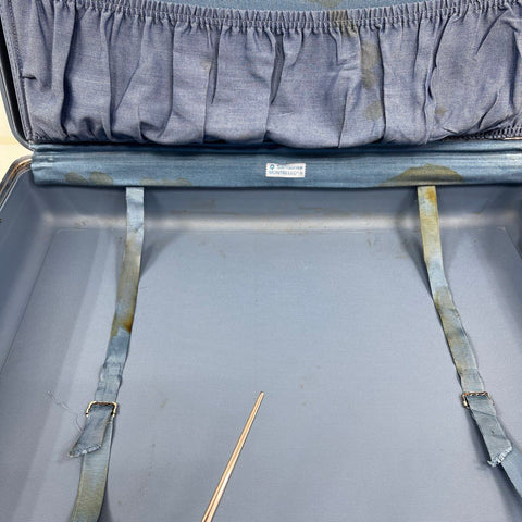 Vintage Samsonite Montbello II Blue Hardside Suitcase Luggage 24 Inch