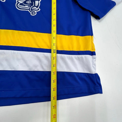 Minnesota Fighting Saints WHA Throwback Hockey Jersey Men's Blue MARK 24 Size XL