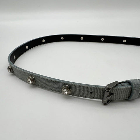 Kurt Geiger London Women's Gray Rhinestone Crystal Studded Belt NWT Sz L-XL