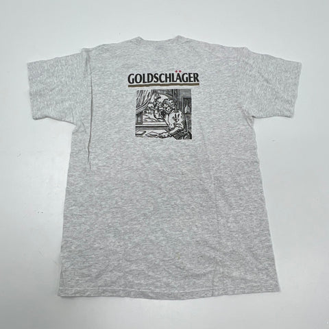 Vintage Goldschlager Liqueur T-Shirt Sz L Spring Ford Made in USA Graphic Tee