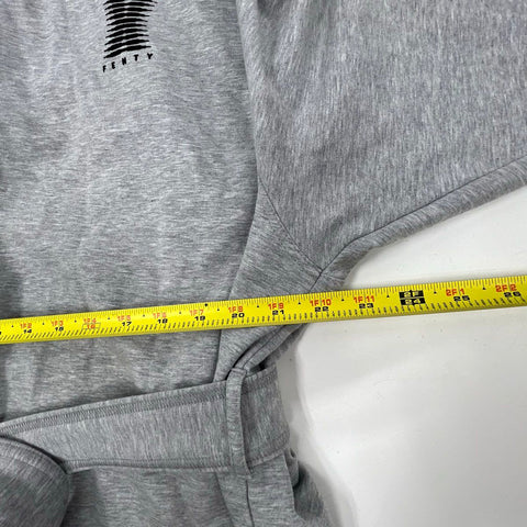 Savage X Fenty Women's Gray Hooded Robe Logo Belted NWT Size M/L