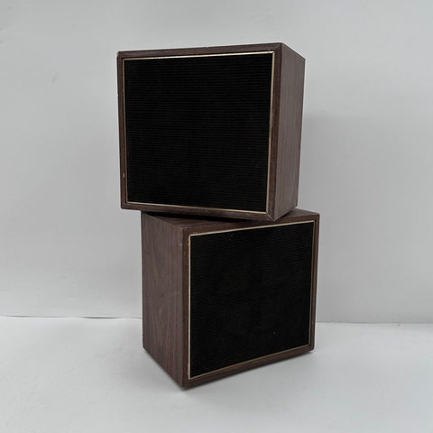 Vintage Bookshelf Speakers Pair Model 6328 Wood Grain Not Tested Sold As-Is