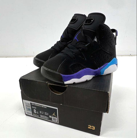 Nike Air Jordan 6 Retro Black Pink Toddler Size 8C OG Box