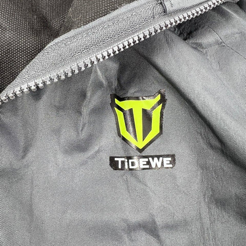 Tidwe Men's Gray Full Zip Rain Jacket RS002 Outdoor Windbreaker Sz M