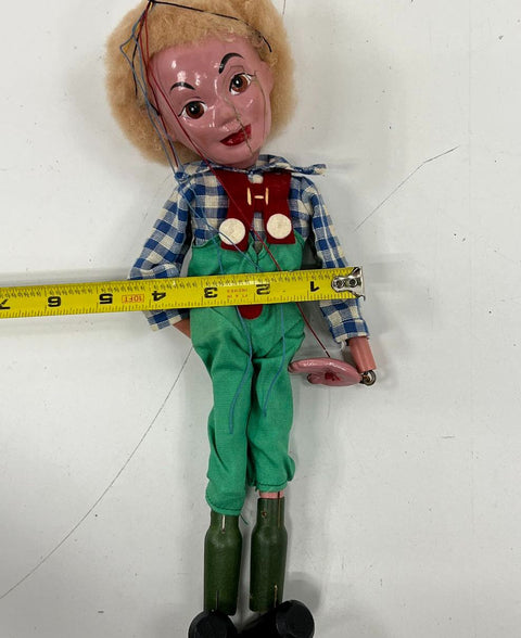 Vintage 60s Pelham Puppet Bimbo the Clown Marionette w/ Box Made in England