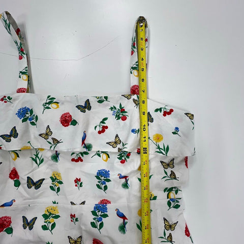 NWT Ann Taylor Women's Butterfly Garden Tie Shoulder Midi Dress Floral Sz 12