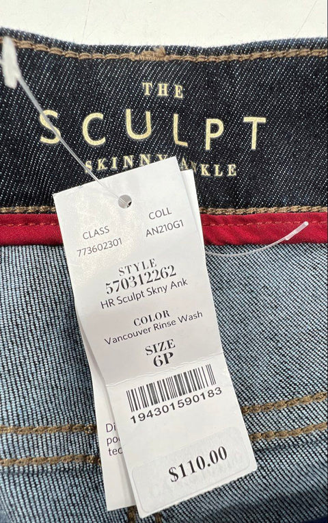 WHBM Women's HR Sculpt Skinny Ankle Jeans Vancouver Rinse Size 6P NWT