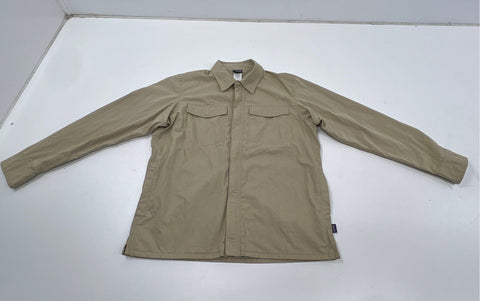 Patagonia Men's Tan Organic Cotton Nylon Full Zip Shirt Jacket Sz L