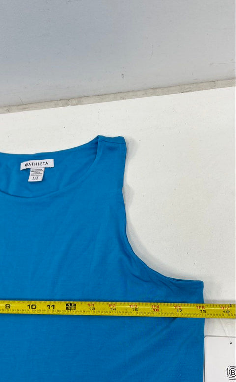 NWT Athleta Women's Rincon Dress Blue Ribbed Racerback Athleisure Size L